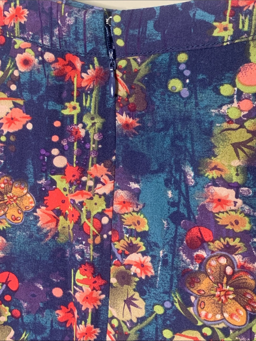 Natural Life Floral Navy multicolored Prairie Maxi Skirt with Side Slit - Picture 5 of 10